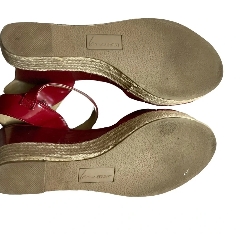 Lane Bryant Espadrille Red Pleather Wedges